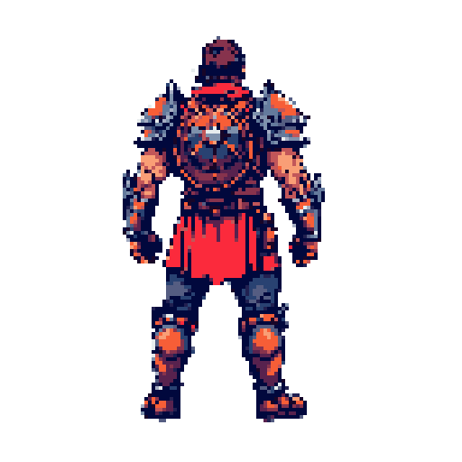 Your hero, facing the boss